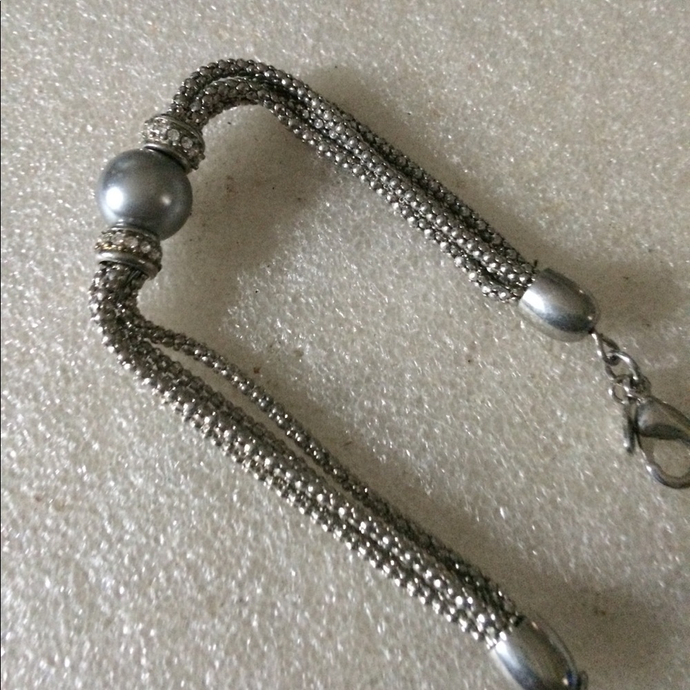 Mesh pearl bracelet